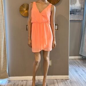 Lush Sleeveless Peach Dress